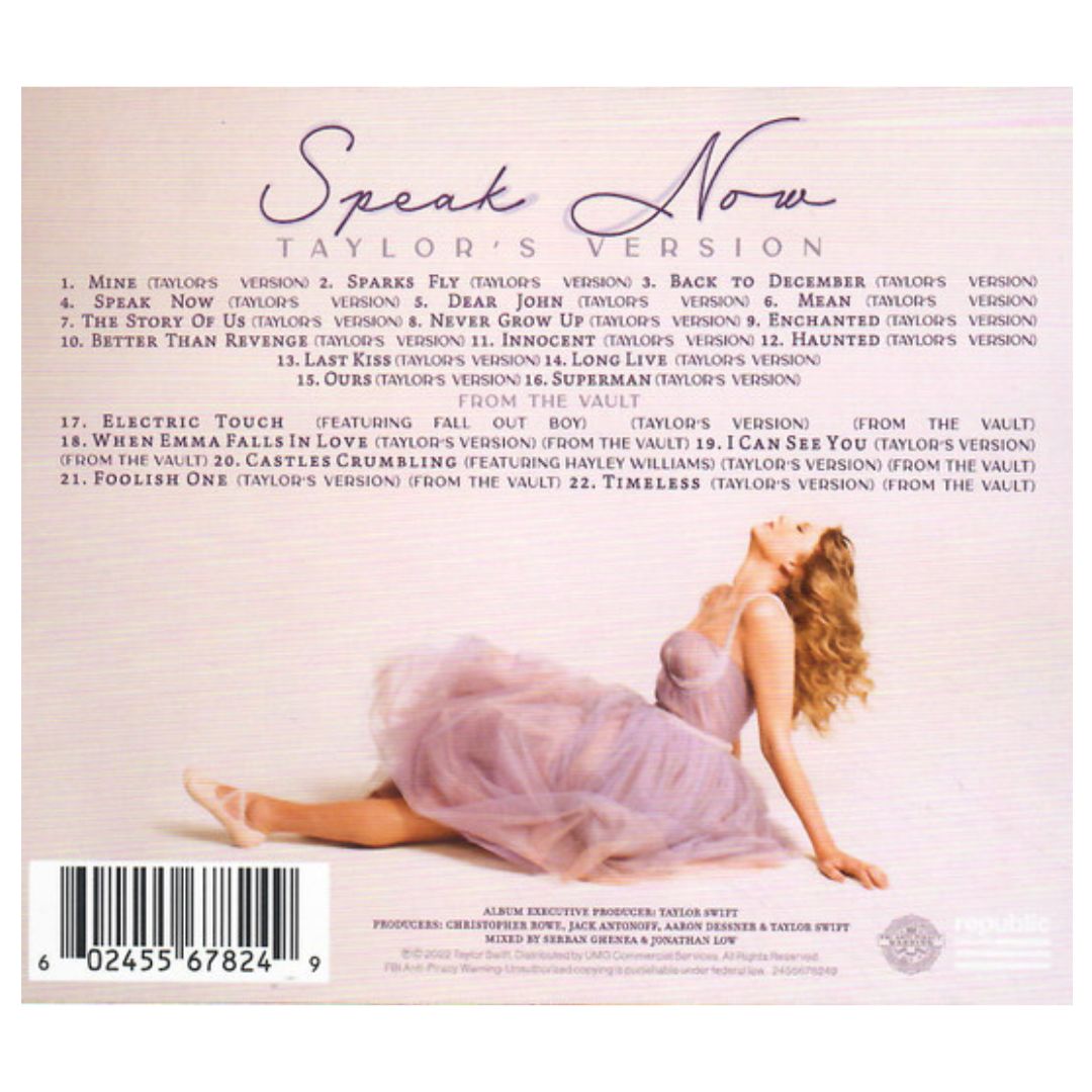 TAYLOR SWIFT - SPEAK NOW (TAYLOR'S VERSION ) (2CD) | CD