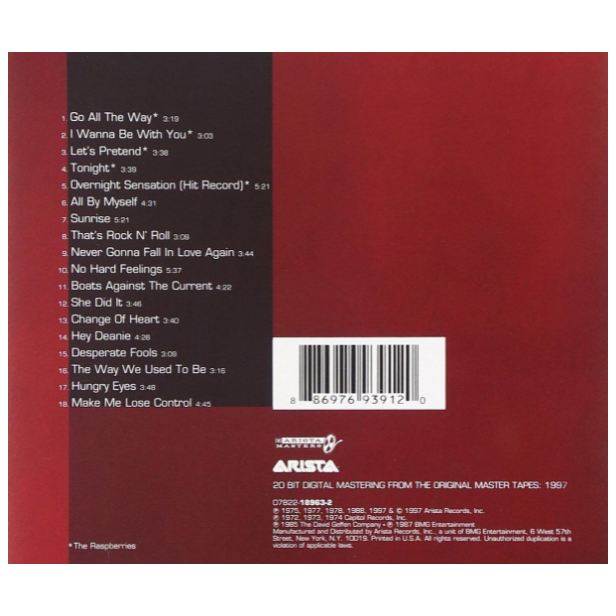 ERIC CARMEN - DEFINITIVE COLLECTION | CD