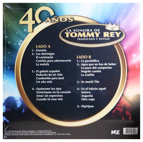 SONORA DE TOMMY REY - 40 AÑOS | VINILO
