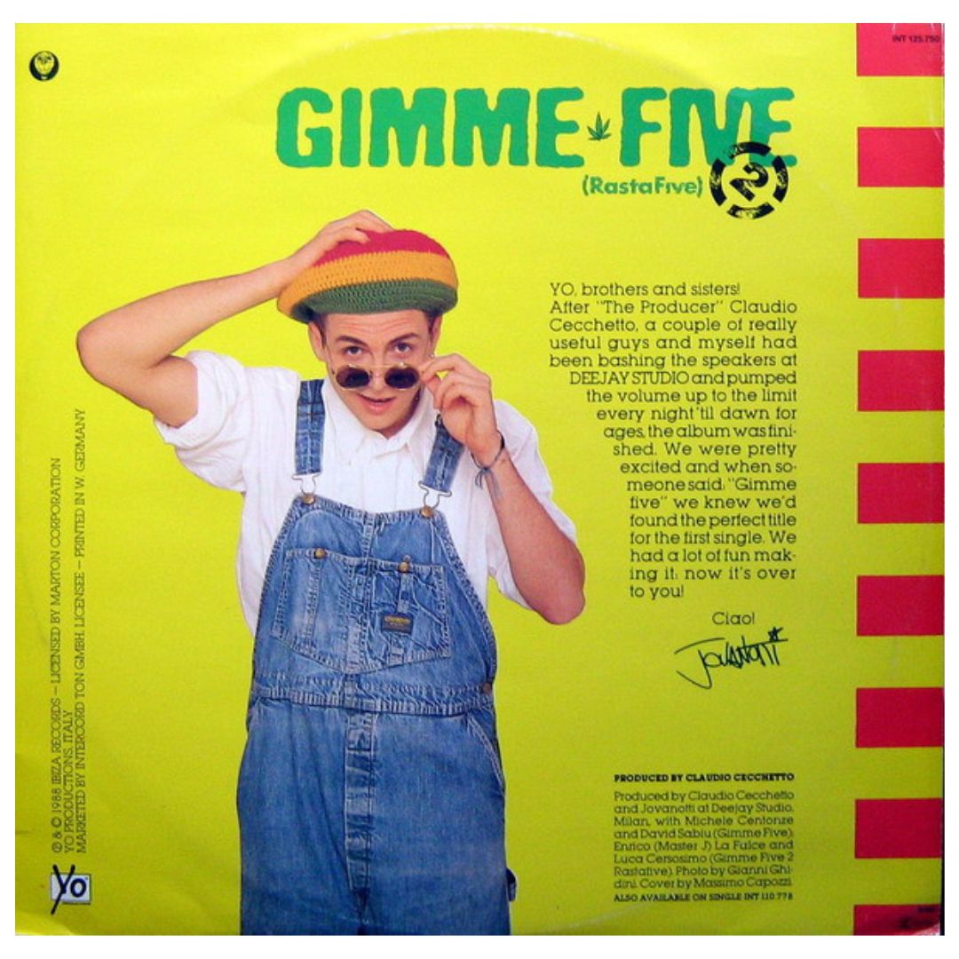 JOVANOTTI - GIMME FIVE (YELLOW VINYL) | 12" MAXI SINGLE USADO