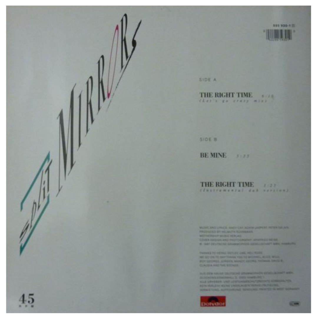 SPLIT MIRROR - THE RIGHT TIME (AUTOGRAFIADO) | 12" MAXI SINGLE USADO