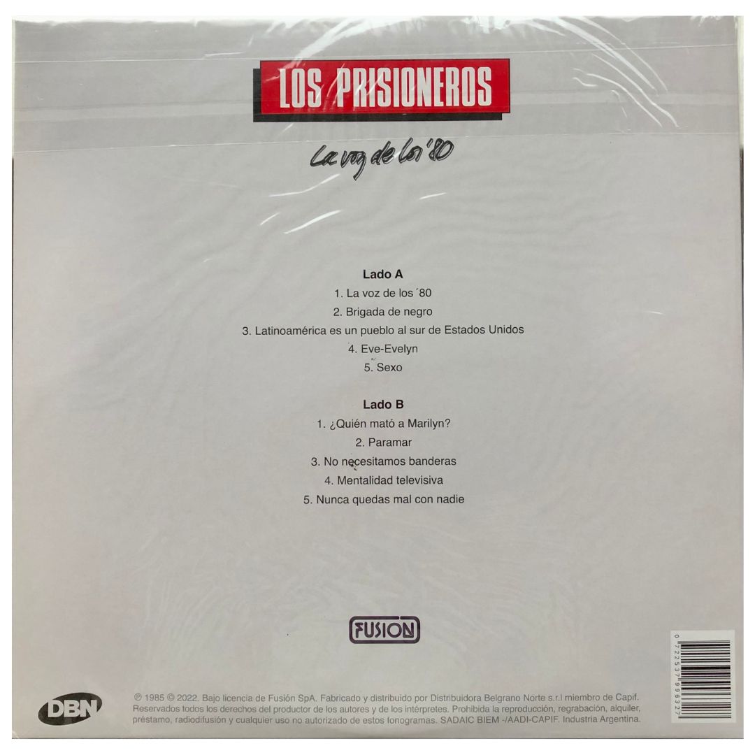 LOS PRISIONEROS - LA VOZ DE LOS 80 | VINILO