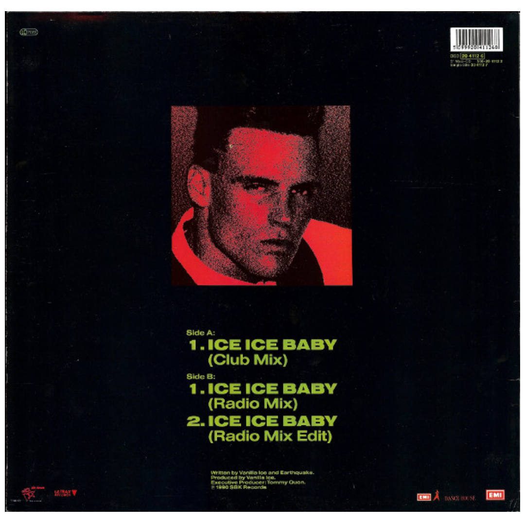 VANILLA ICE - ICE ICE BABY | 12" MAXI SINGLE USADO