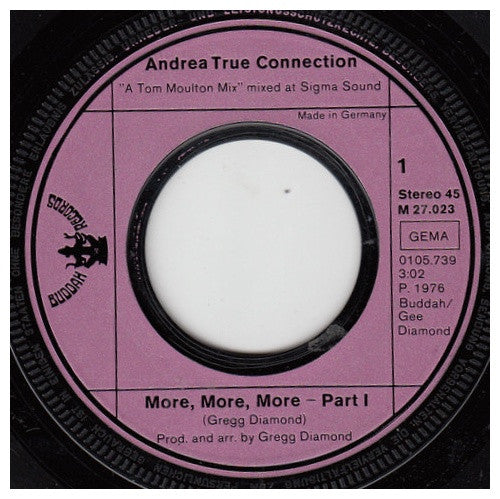 ANDREA TRUE CONNECTION - MORE MORE MORE | 7" SINGLE USADO