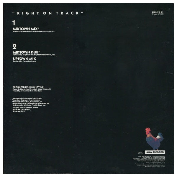 BREAKFAST CLUB - RIGHT ON TRACK | 12" MAXI SINGLE USADO