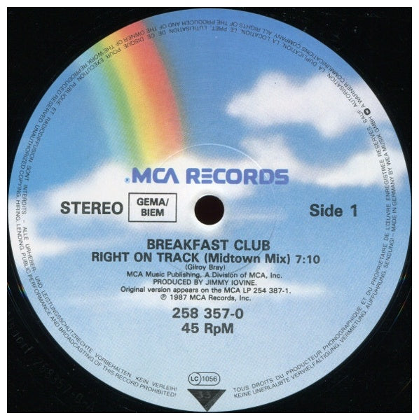 BREAKFAST CLUB - RIGHT ON TRACK | 12" MAXI SINGLE USADO