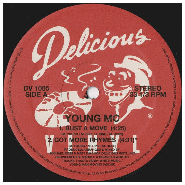 YOUNG MC - BUST A MOVE | 12" MAXI SINGLE VINILO USADO