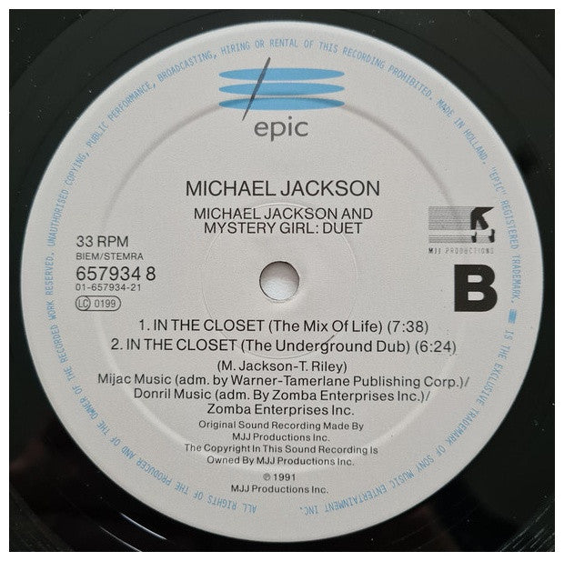 MICHAEL JACKSON - IN THE CLOSET | 12" MAXI SINGLE USADO