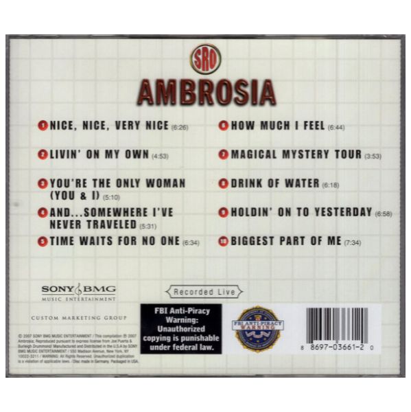 AMBROSIA - STANDING ROOM ONLY | CD