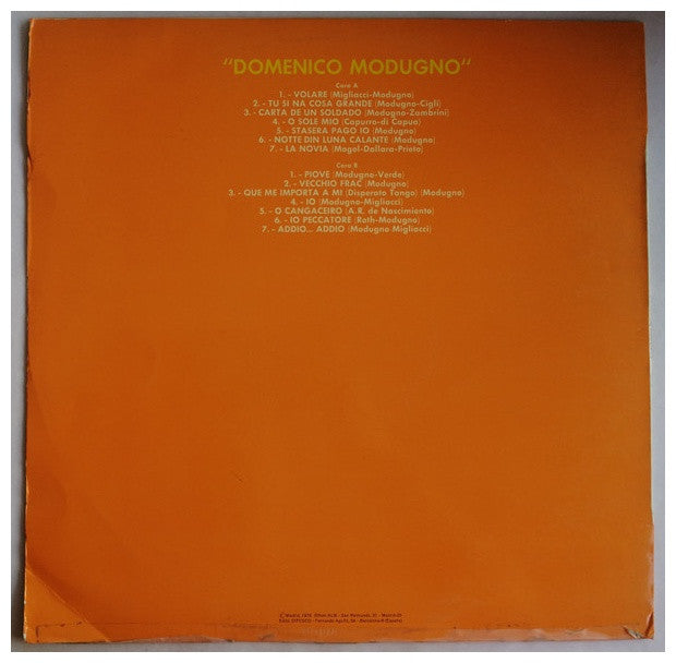 DOMENICO MODUGNO - DOMENICO MODUGNO | VINILO USADO
