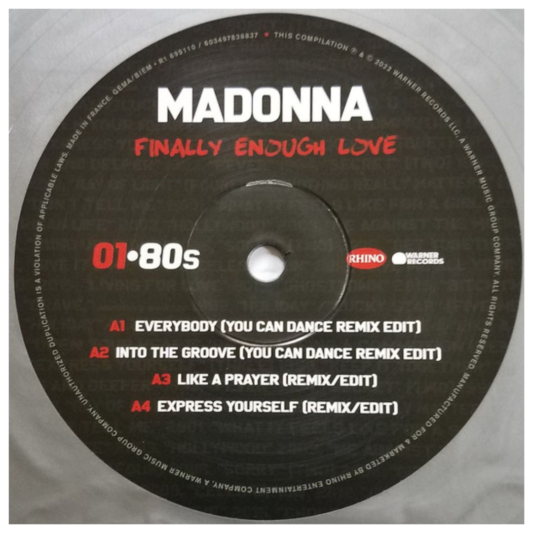 MADONNA – FINALLY ENOUGH LOVE 1S REMIXED (2LP) | VINILO