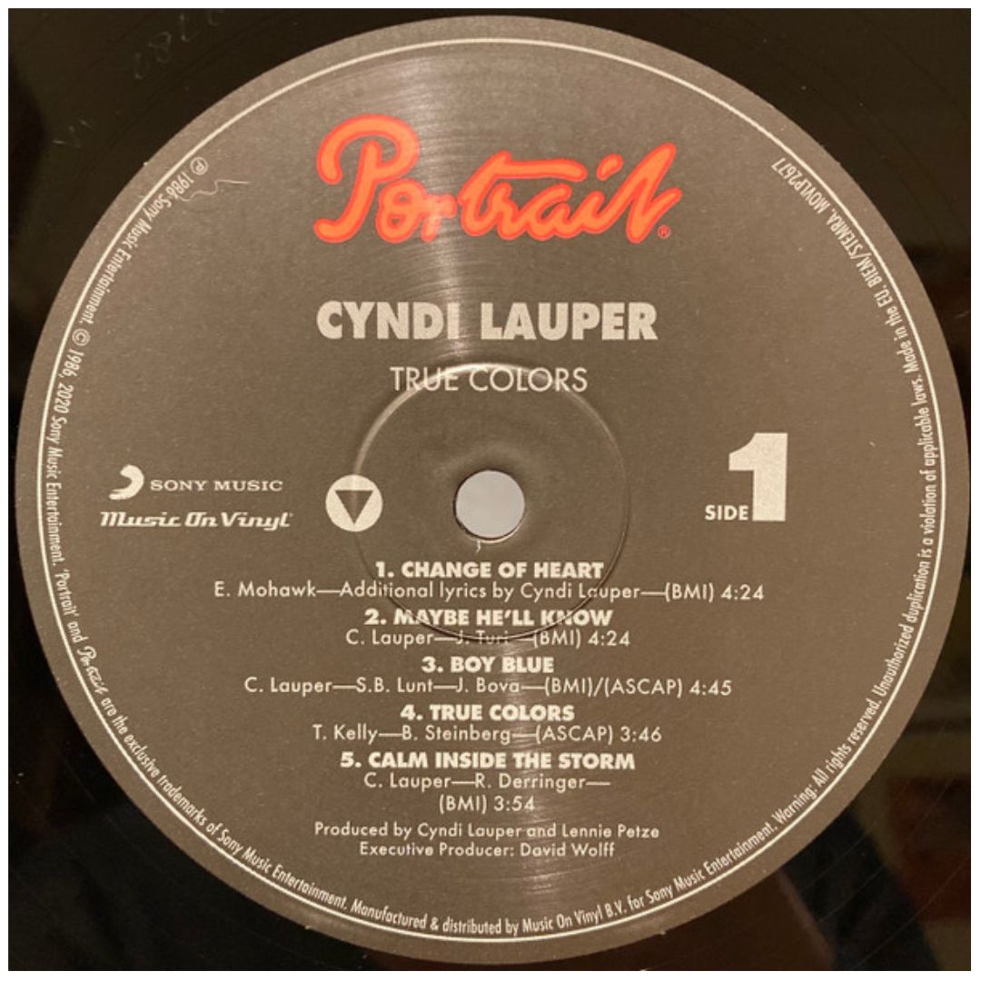 CYNDI LAUPER - TRUE COLORS | VINILO
