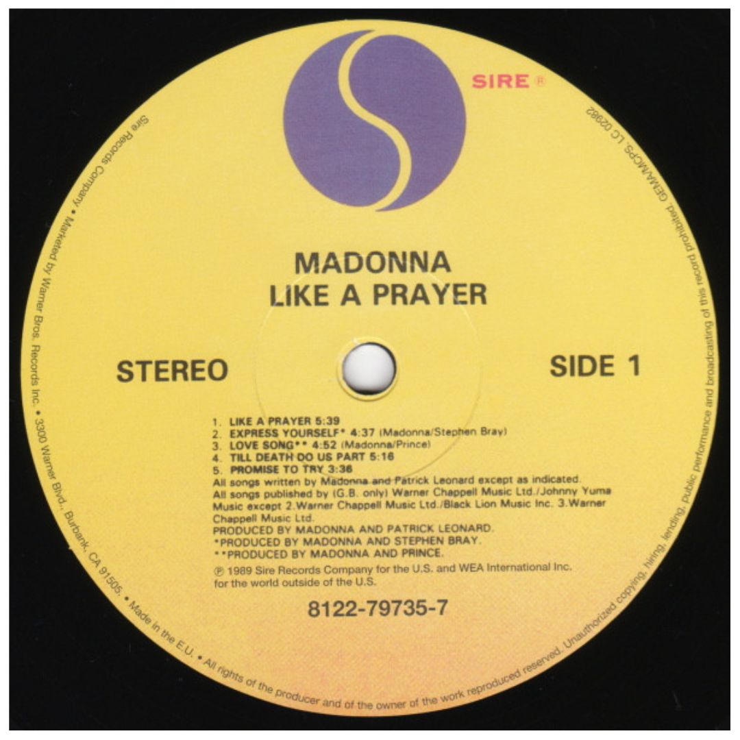 MADONNA - LIKE A PRAYER | VINILO