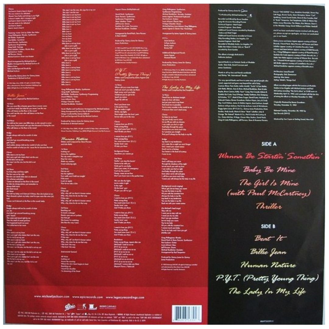 MICHAEL JACKSON - THRILLER 25TH ANNIVERSARY EDITION (2LP) | VINILO