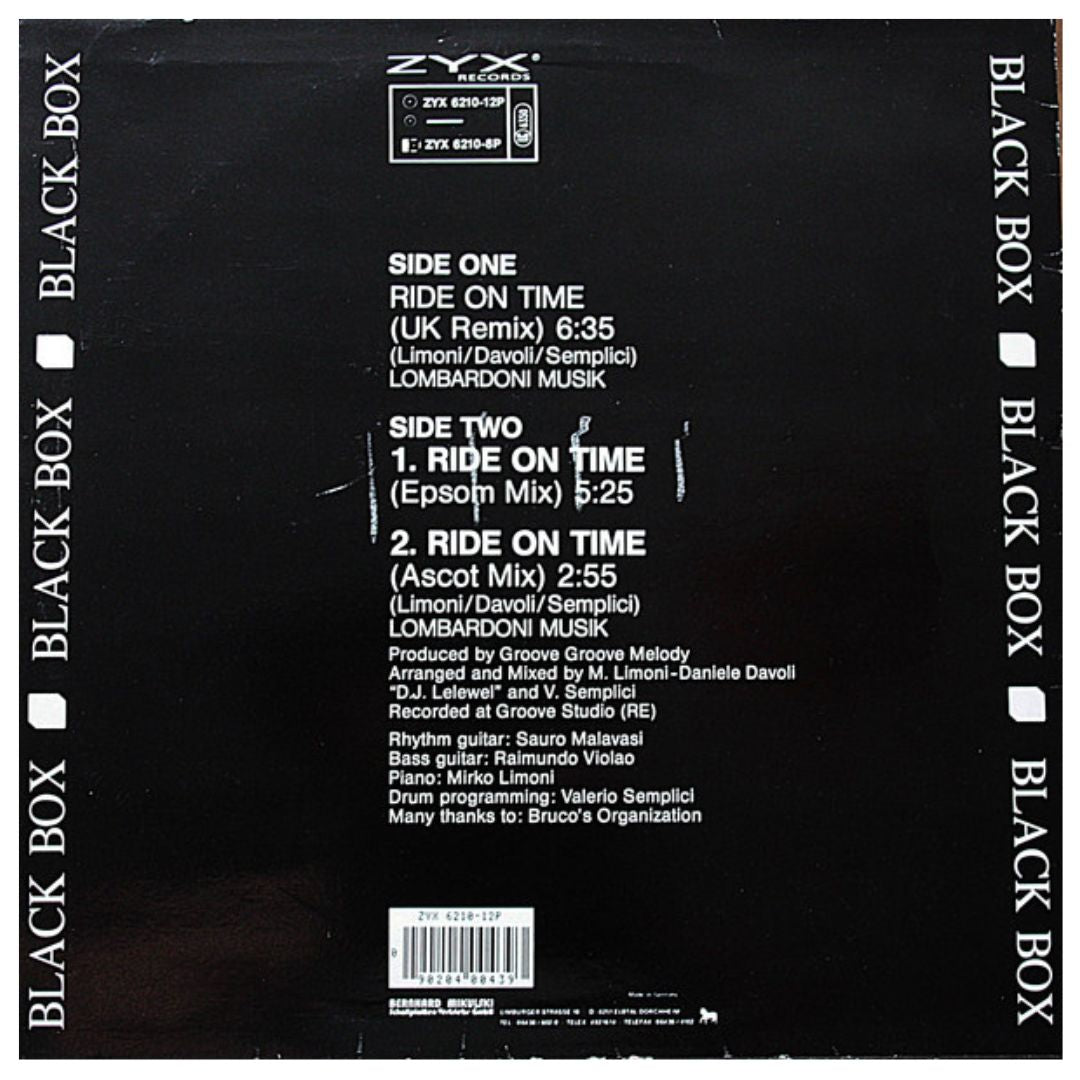 BLACK BOX - RIDE ON TIME (PICTURE DISC) | 12" MAXI SINGLE VINILO ABIERTO