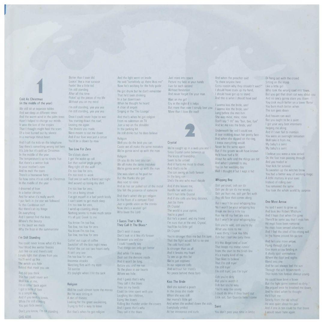 ELTON JOHN - TOO LOW FOR ZERO | VINILO USADO