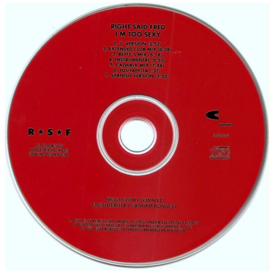 RIGHT SAID FRED - I'M TOO SEXY | CD SINGLE