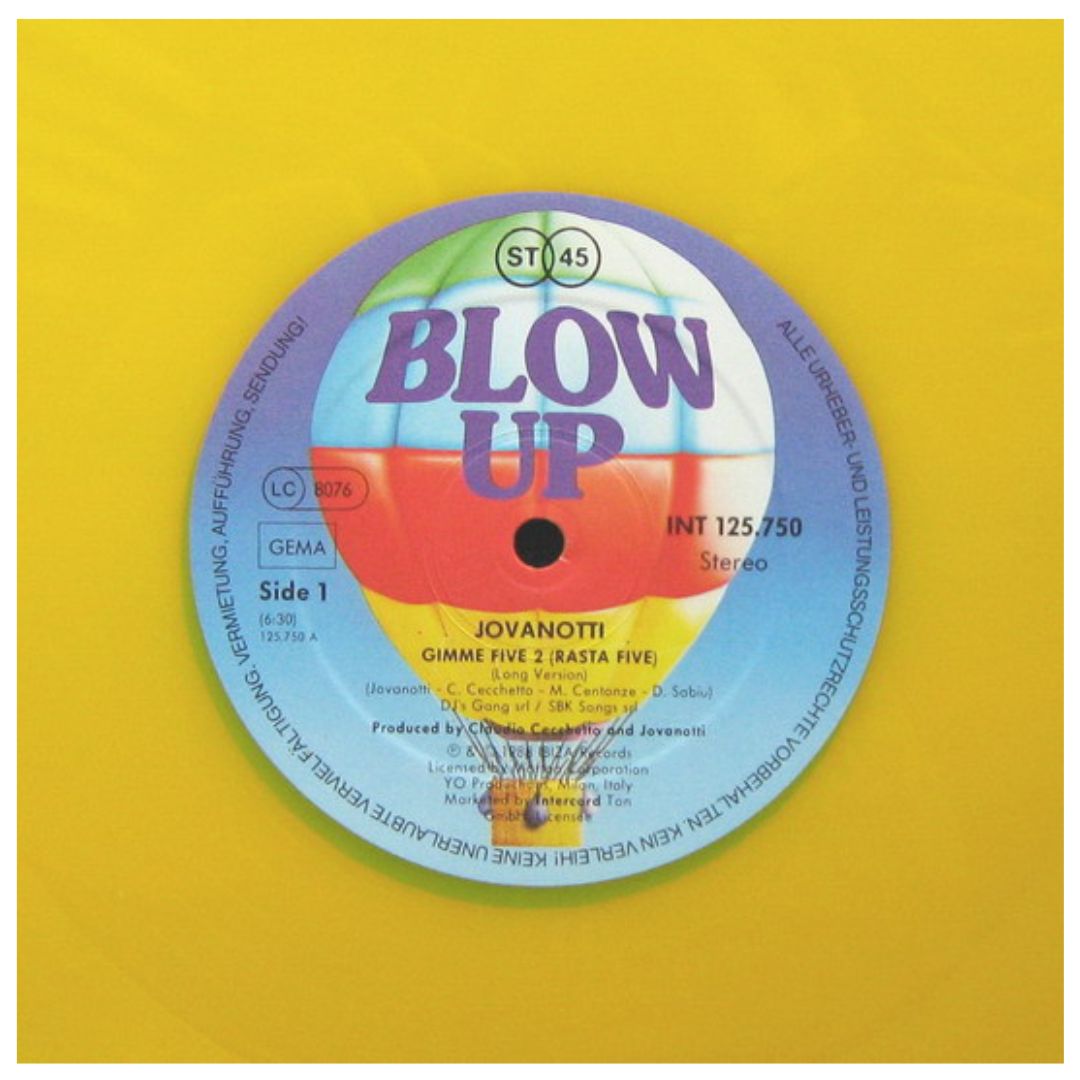 JOVANOTTI - GIMME FIVE (YELLOW VINYL) | 12" MAXI SINGLE USADO