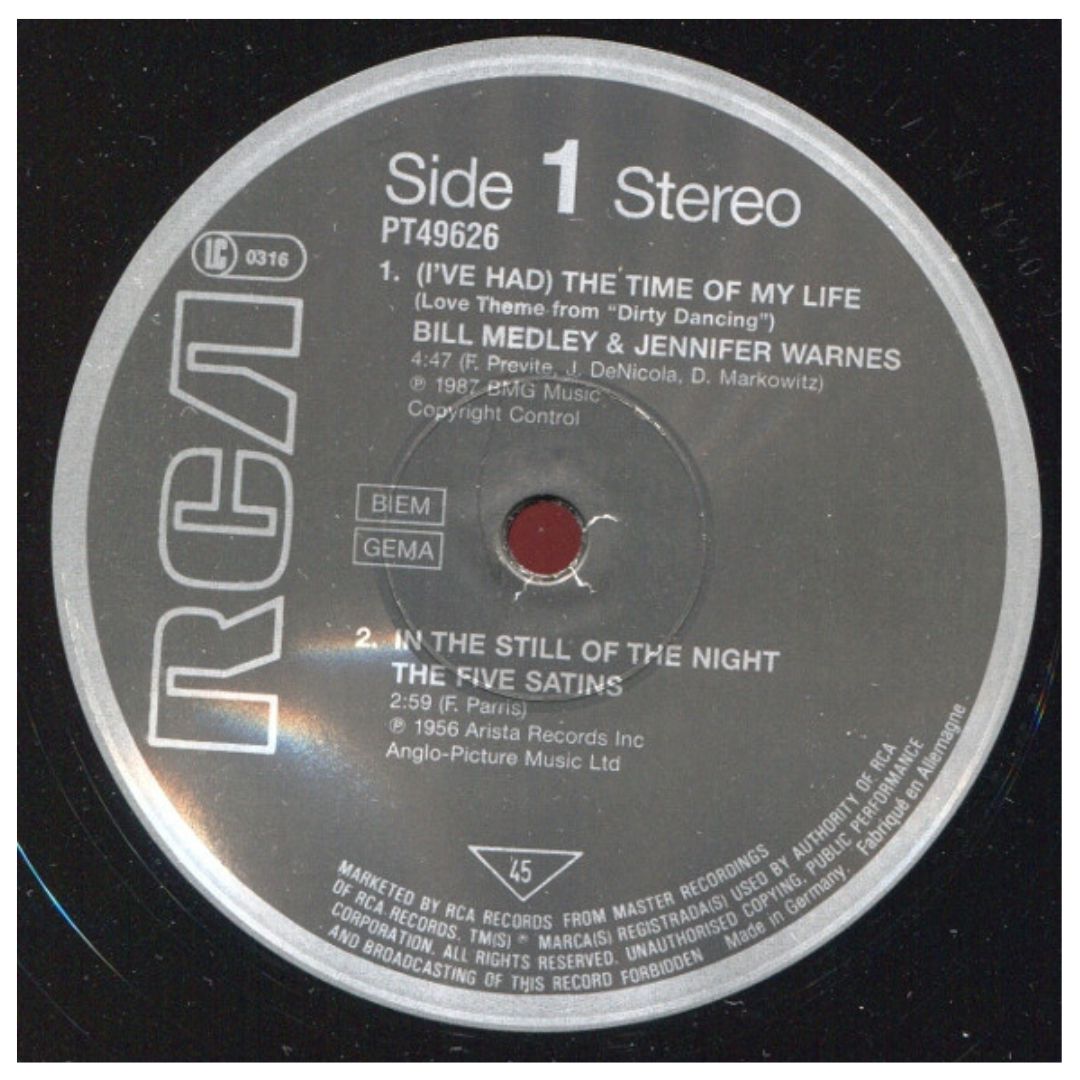 BILL MEDLEY & JENNIFER WARNES - (I'VE HAD) THE TIME OF MY LIFE | 12" MAXI SINGLE USADO