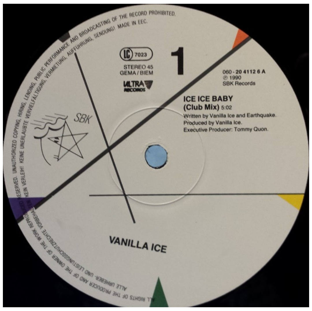 VANILLA ICE - ICE ICE BABY | 12" MAXI SINGLE USADO