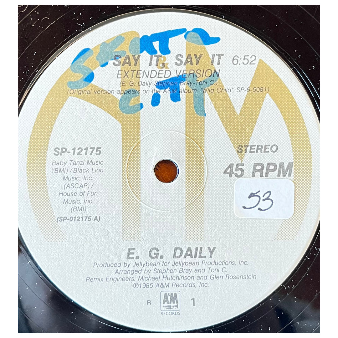 E.G. DAILY - SAY IT, SAY IT | 12" MAXI SINGLE USADO