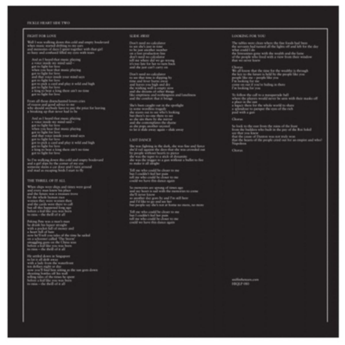 SNIFF N THE TEARS - FICKLE HEART | VINILO
