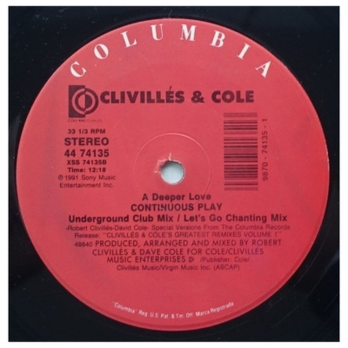 CLIVILLES & COLE - PRIDE IN THE NAME OF LOVE VINILO | 12" MAXI SINGLE USADO