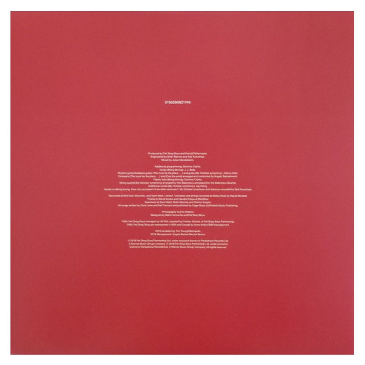 PET SHOP BOYS - BEHAVIOUR | VINILO