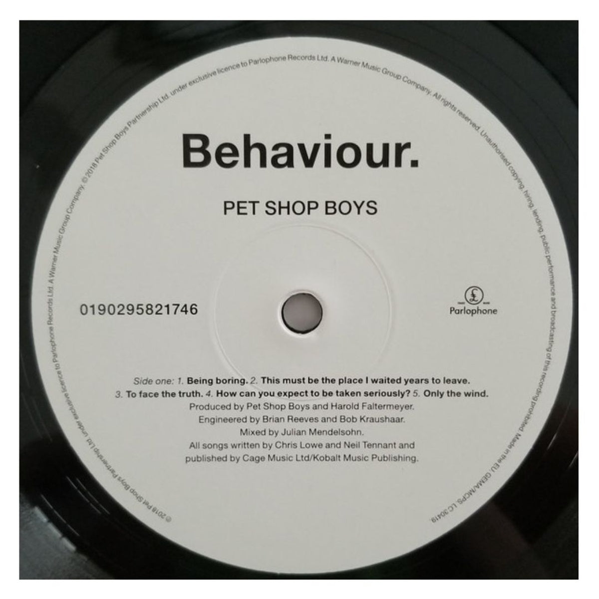PET SHOP BOYS - BEHAVIOUR | VINILO