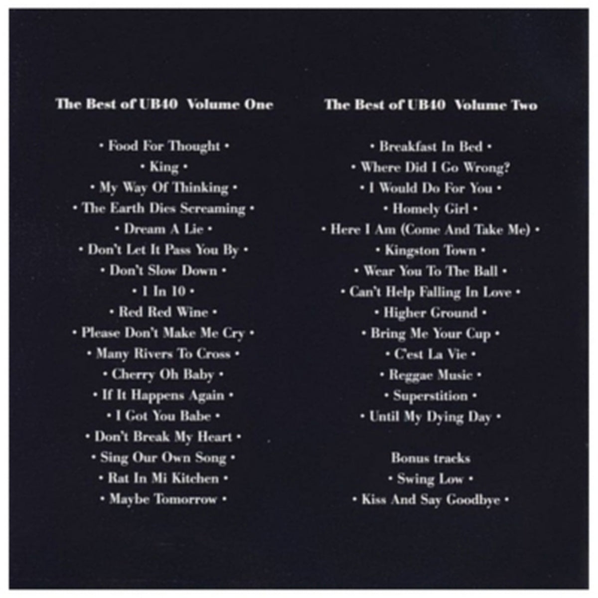 UB40 - BEST OF VOL.1 & 2 (2CD) | CD