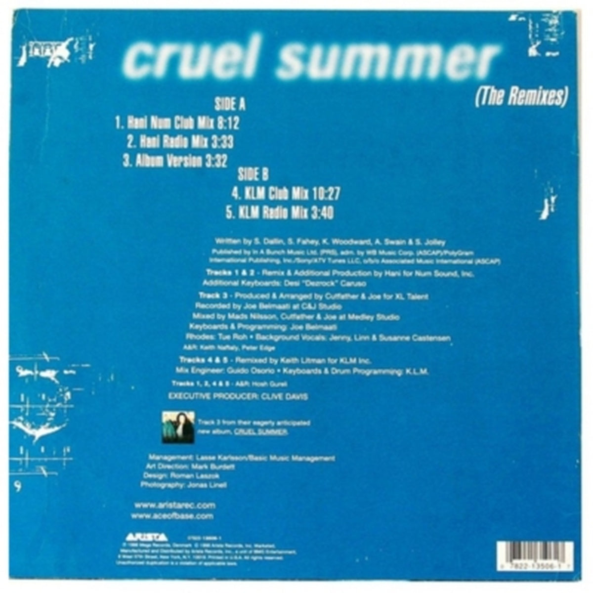 ACE OF BASE - CRUEL SUMMER | 12" MAXI SINGLE VINILO