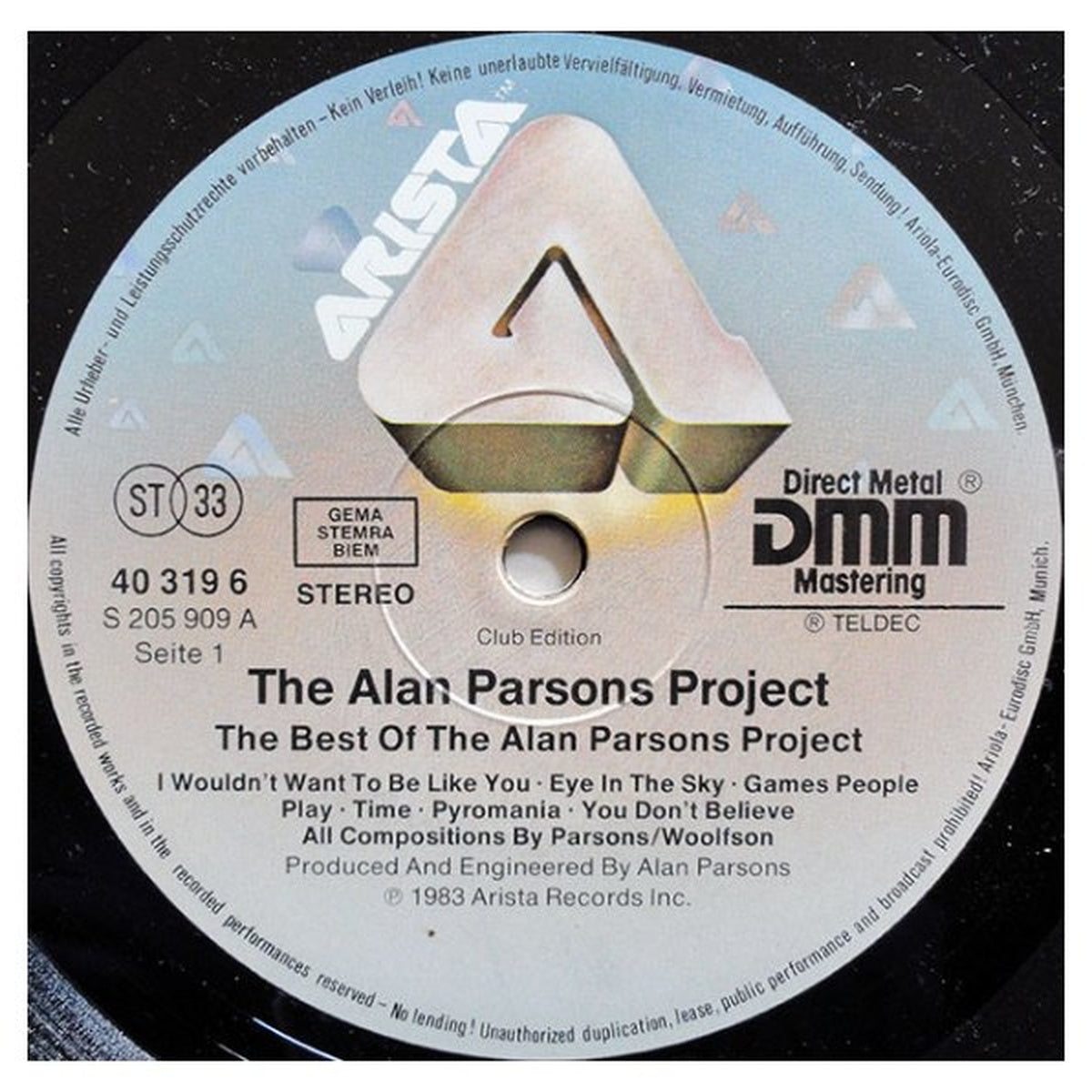 ALAN PARSONS PROJECT - THE BEST OF | VINILO USADO