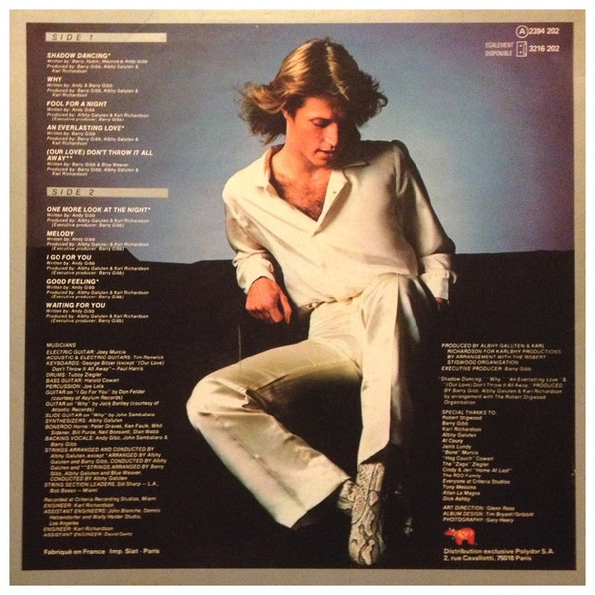 ANDY GIBB - SHADOW DANCING | VINILO USADO