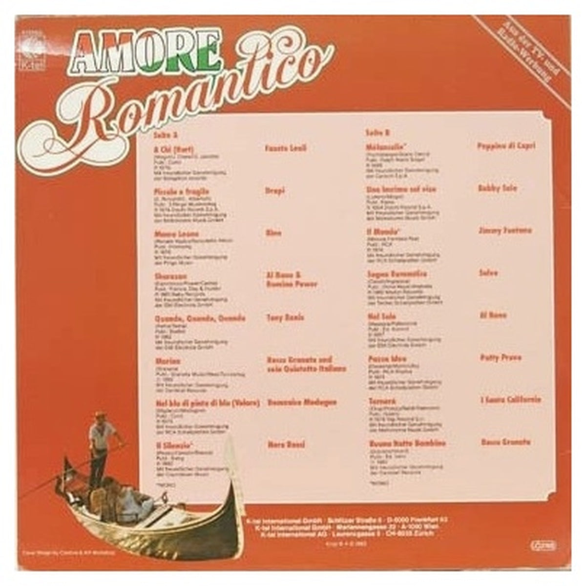 AMORE ROMANTICO - ITALIAN VARIOUS ARTISTS | VINILO USADO