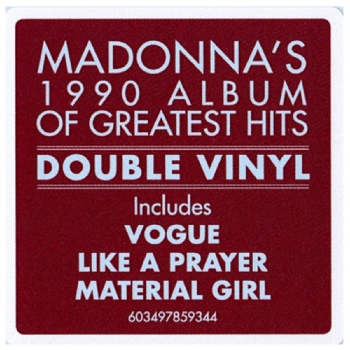 MADONNA - THE IMMACULATE COLLECTION (2LP) | VINILO