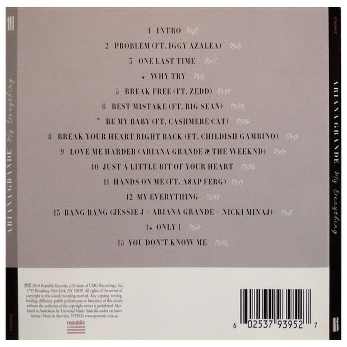 ARIANA GRANDE - MY EVERYTHING | CD