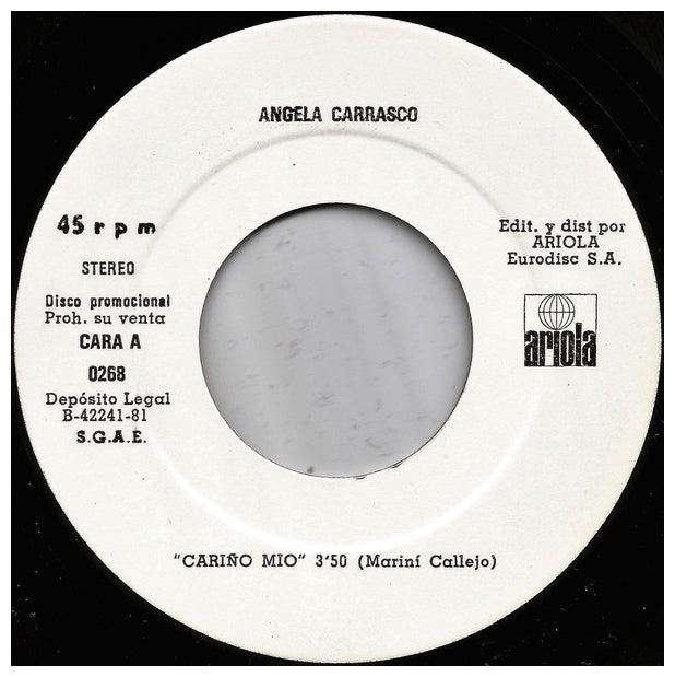 ANGELA CARRASCO - CARIÑO MIO | 7" SINGLE USADO