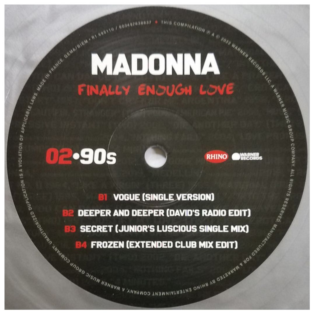 MADONNA – FINALLY ENOUGH LOVE 1S REMIXED (2LP) | VINILO