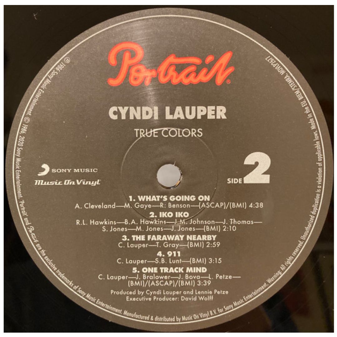 CYNDI LAUPER - TRUE COLORS | VINILO