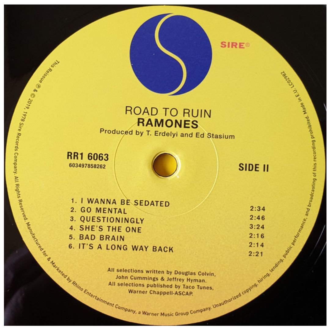 RAMONES - ROAD TO RUIN | VINILO