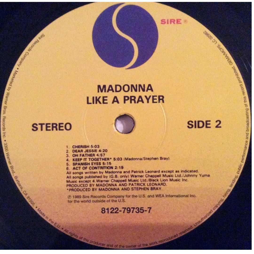MADONNA - LIKE A PRAYER | VINILO