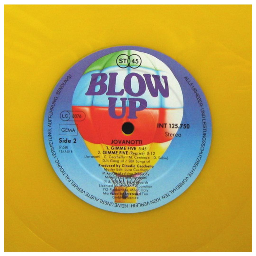 JOVANOTTI - GIMME FIVE (YELLOW VINYL) | 12" MAXI SINGLE USADO