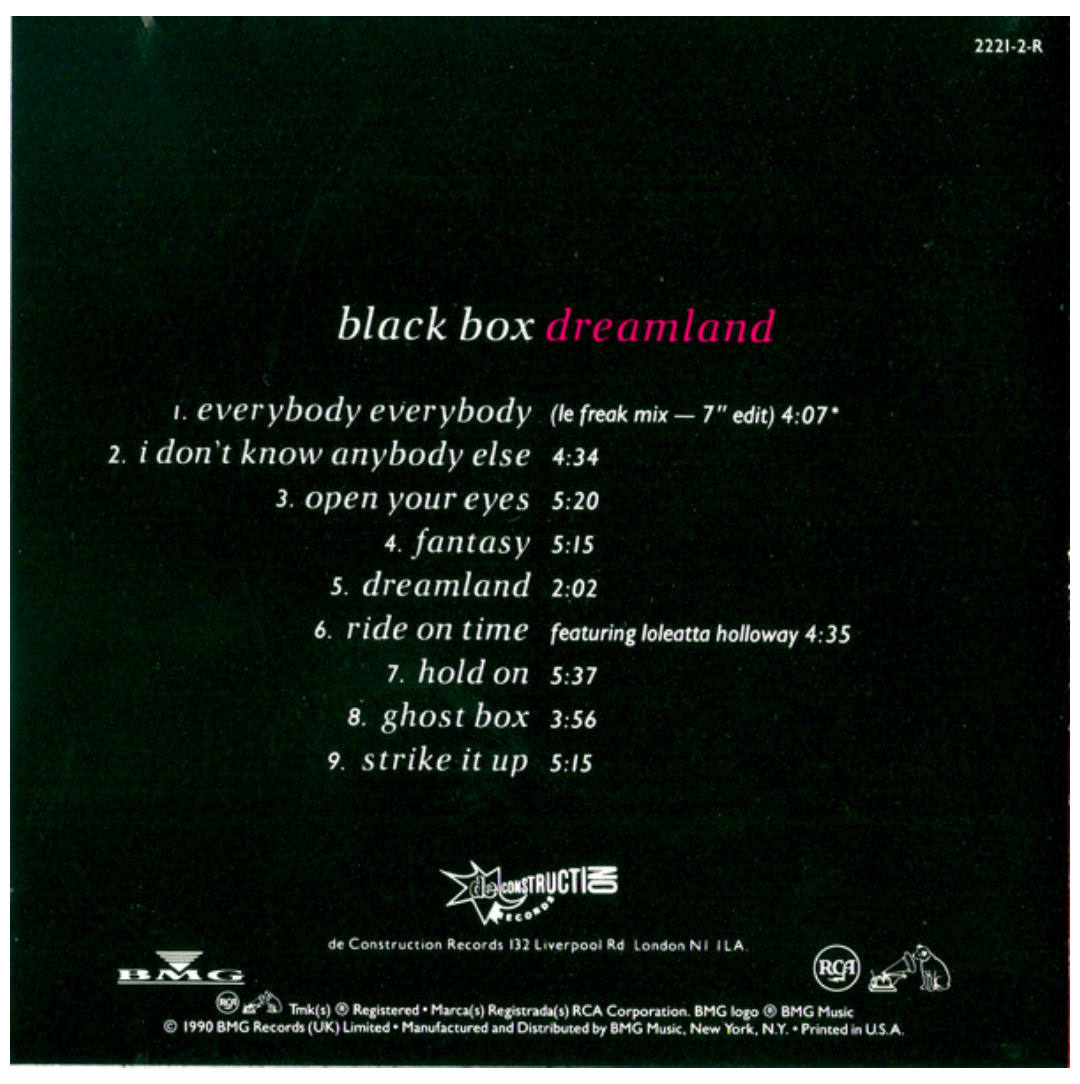 BLACK BOX - DREAMLAND | CD USADO