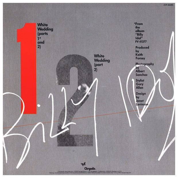 BILLY IDOL - WHITE WEDDING | 12" MAXI SINGLE USADO