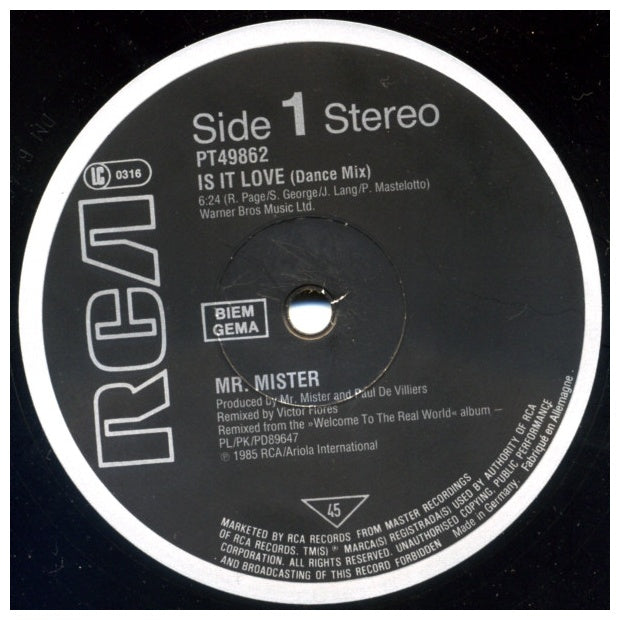MR. MISTER - IS IT LOVE | 12" MAXI SINGLE USADO