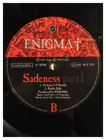 ENIGMA - SADENESS PART I | 12" MAXI SINGLE USADO
