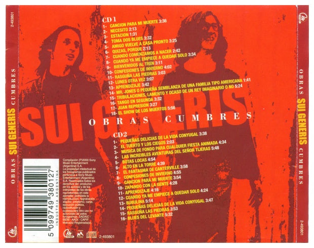 SUI GENERIS - OBRAS CUMBRES (2CD) | CD