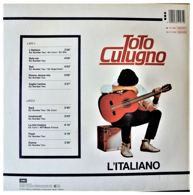TOTO COTUGNO - L'ITALIANO | VINILO USADO