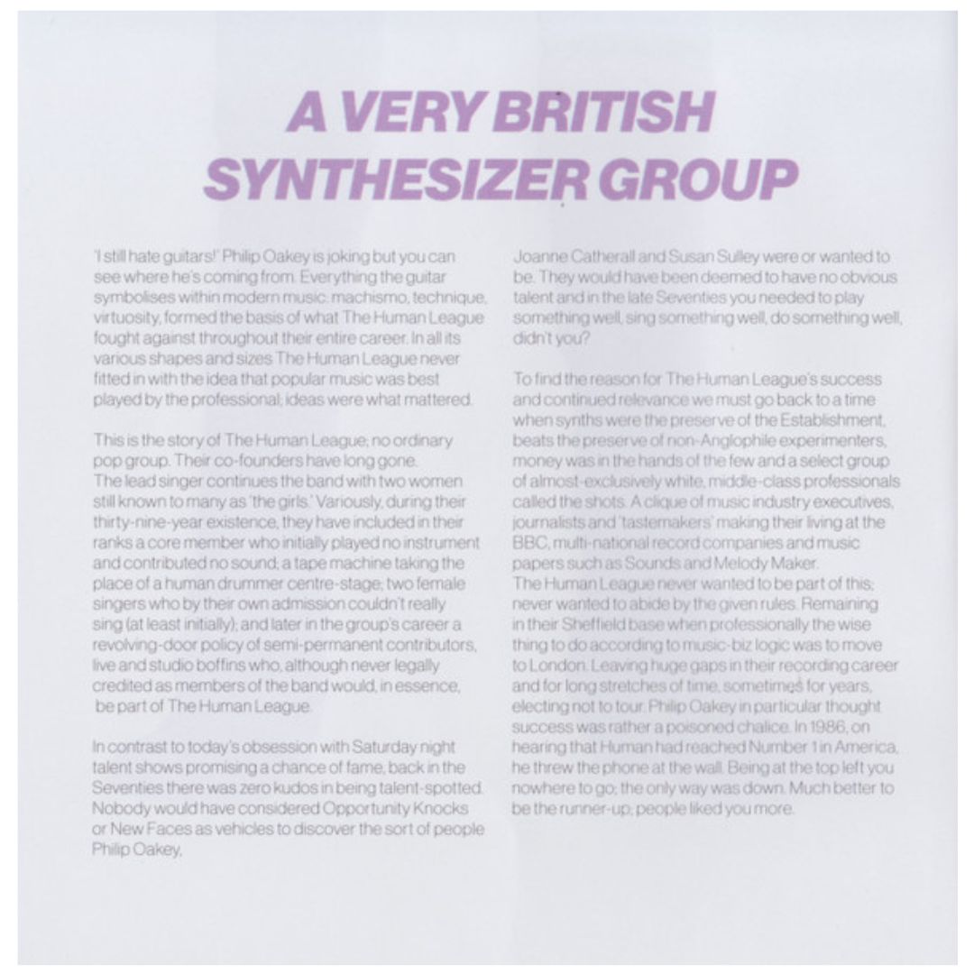 HUMAN LEAGUE - ANTHOLOGY A VERY BRITISH SYNTHESIZER (2CD) | CD