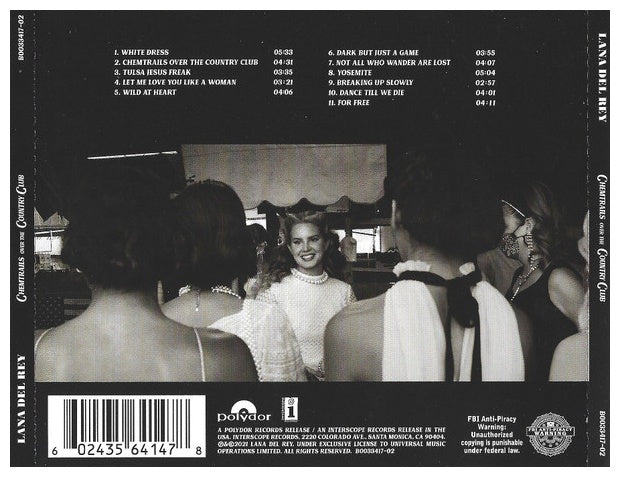 LANA DEL REY - CHEMTRAILS OVER THE COUNTRY CLUB | CD